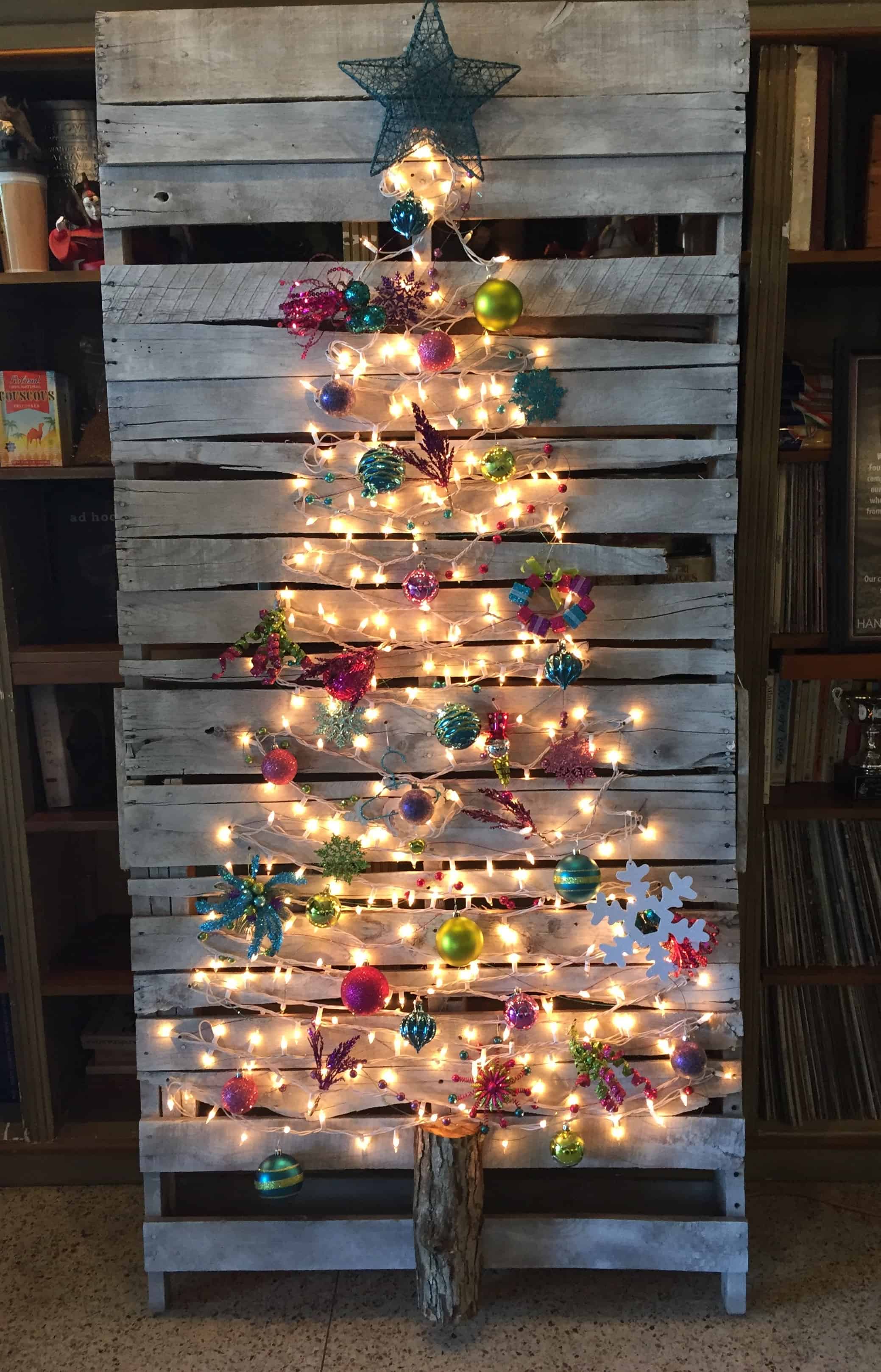 9. A COLORFUL ARRAY OF GLOBES AND STRING LIGHTS