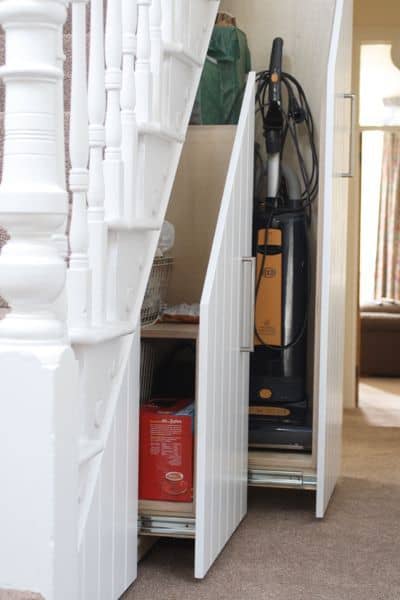4. Easier access to home cleaning equipment storage