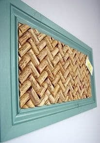 1. USE A FRAME AND CHEVRON PATTERNED WINE CORKS