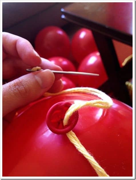 3. USE A SIMPLE STRING TO CREATE BALLOON GARLAND