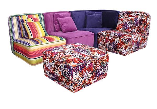 3. MODULAR floor SOFA EMPHASIZING WITH COLOR AND PATTERN