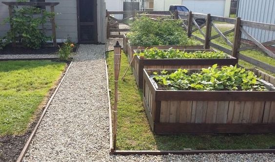 100. RAISED VEGETABLE GARDEN WITH PALLET BOXES