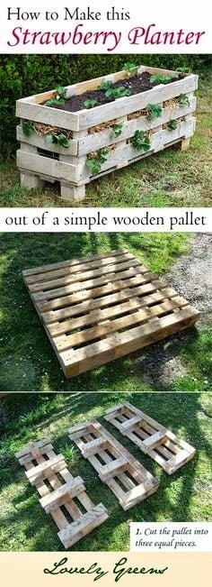 21. STRAWBERRY PALLET GARDEN