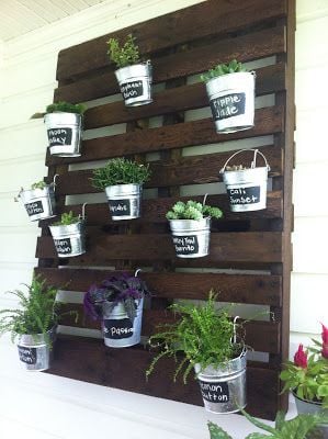 47. HANGING PALLET GARDEN