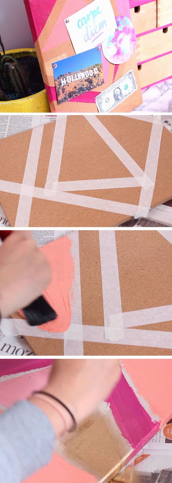 15. GEOMETRIC SPRAY PAINT WITH SIMPLE TAPE