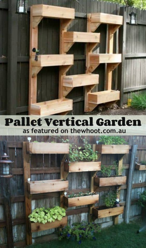 62. ALTERNATE VERTICAL PALLET GARDEN