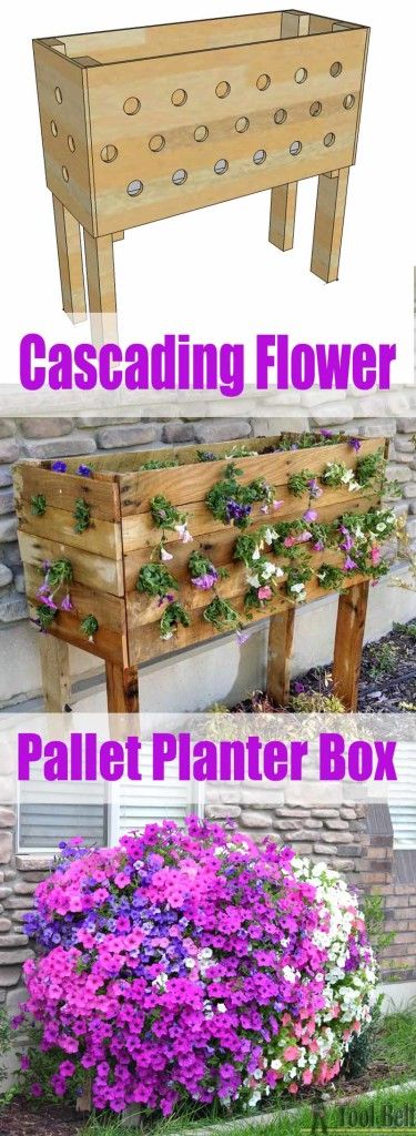 72. PALLET BOX FOR CASCADING FLOWERS
