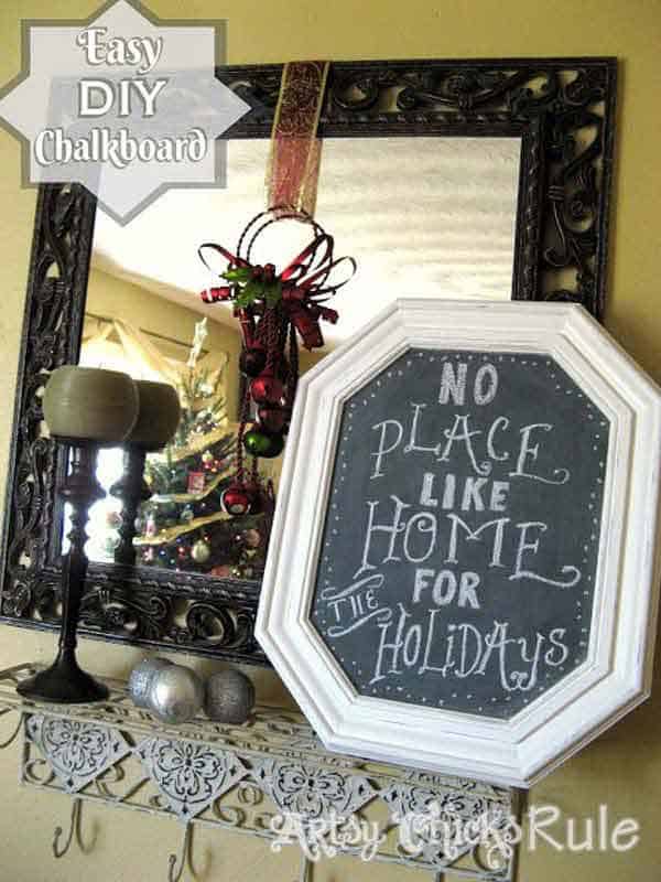 23. EASY AFFORDABLE DIY CHALKBOARD 