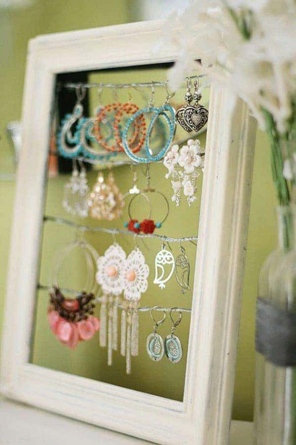 12. USE A PICTURE FRAME AS AN ORGANIZER