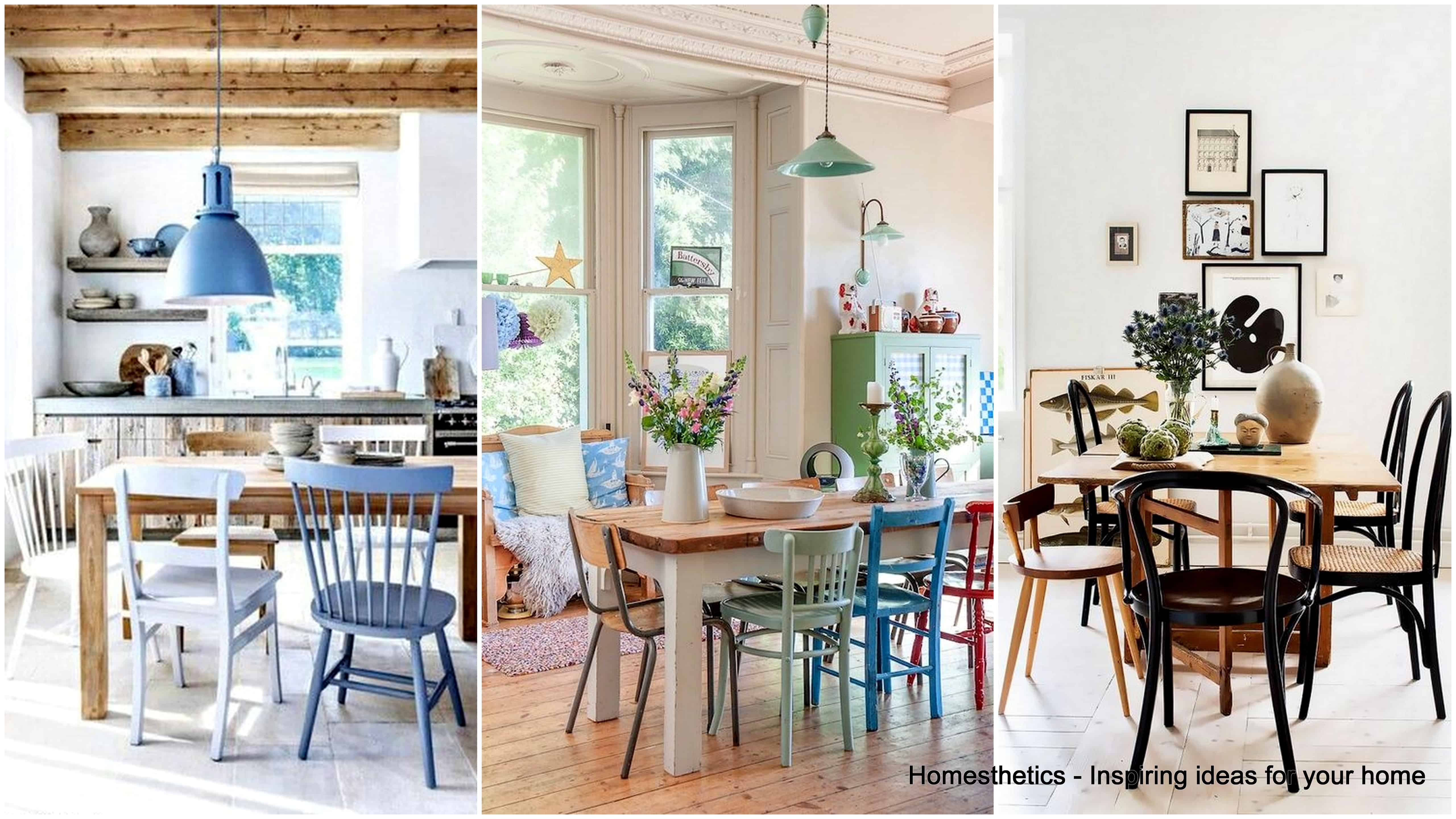 mismatched dining chairs ideas