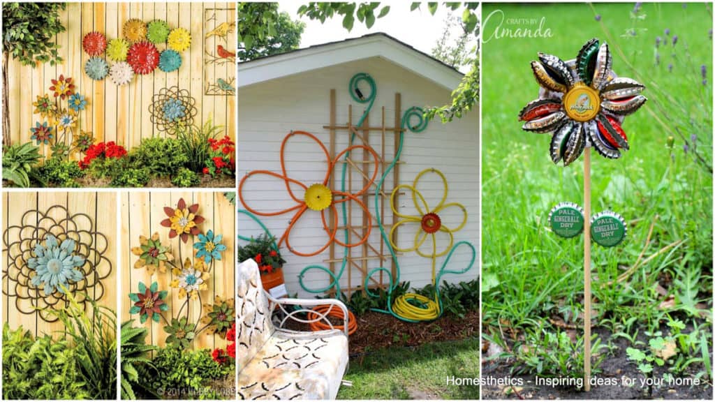 Simple Low Budget DIY Garden Art Flower Yard Projects To Do