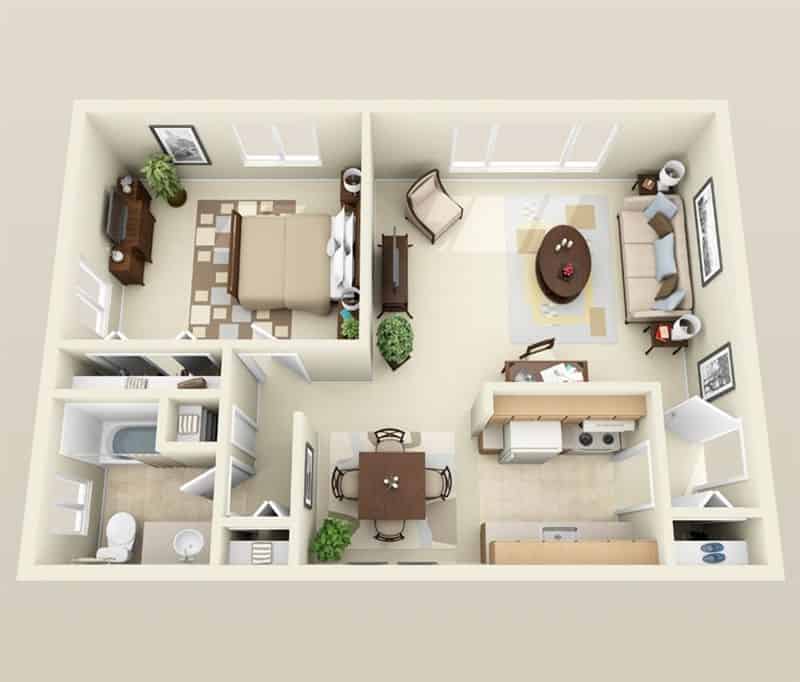 What Is The Difference Between Studio Apartment and One Bedroom-homesthetics (1)
