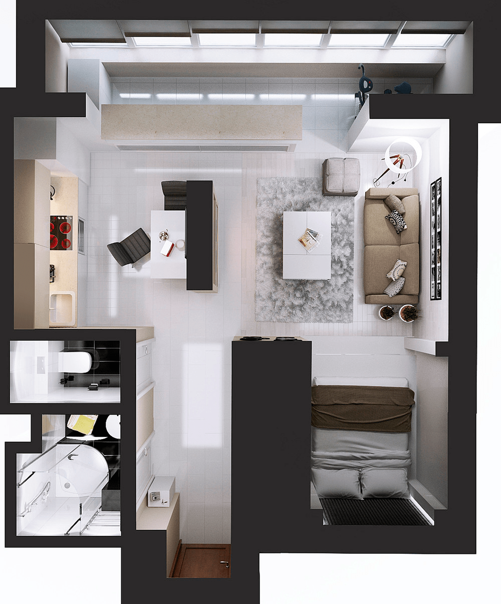 What Is The Difference Between Studio Apartment and One Bedroom-homesthetics (2)