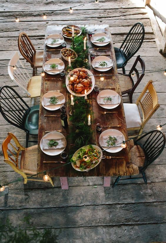 2. RUSTIC GATHERING OF CHAIRS