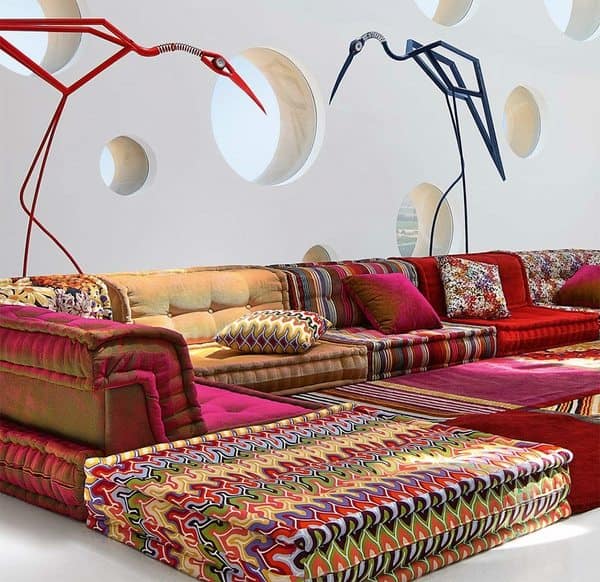 colorful living room decoration floor cushion sofa decorative pillows