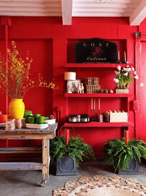 RED KITCHEN WALL ACCENT