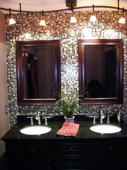 mosaic bathroom track lighting ideas