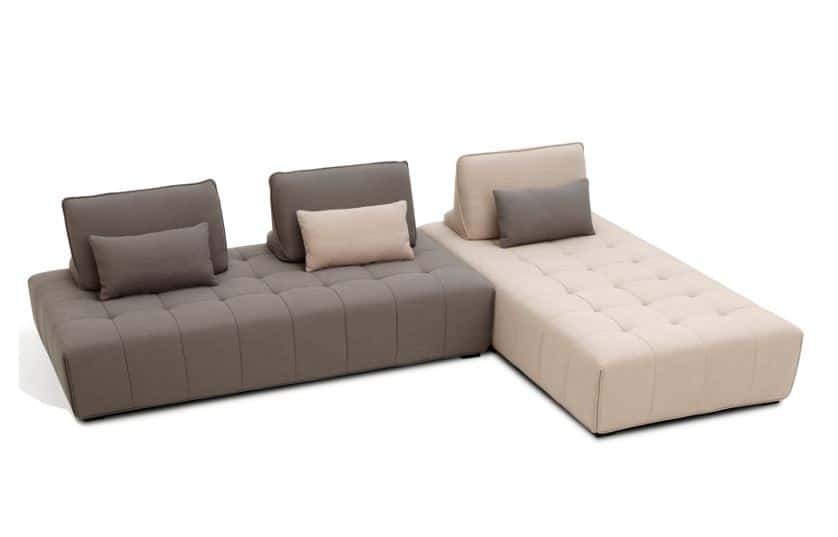 1. BEIGE AND GREY BEALE FLEX SOFA