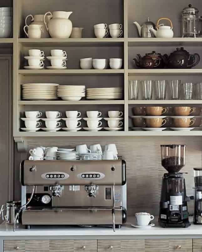 20. NEUTRAL TAUPE PROFESSIONAL COFFEE DISPLAY