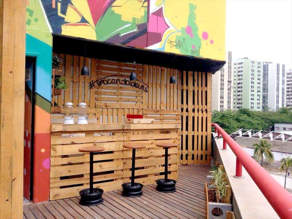 pallet made bar shop