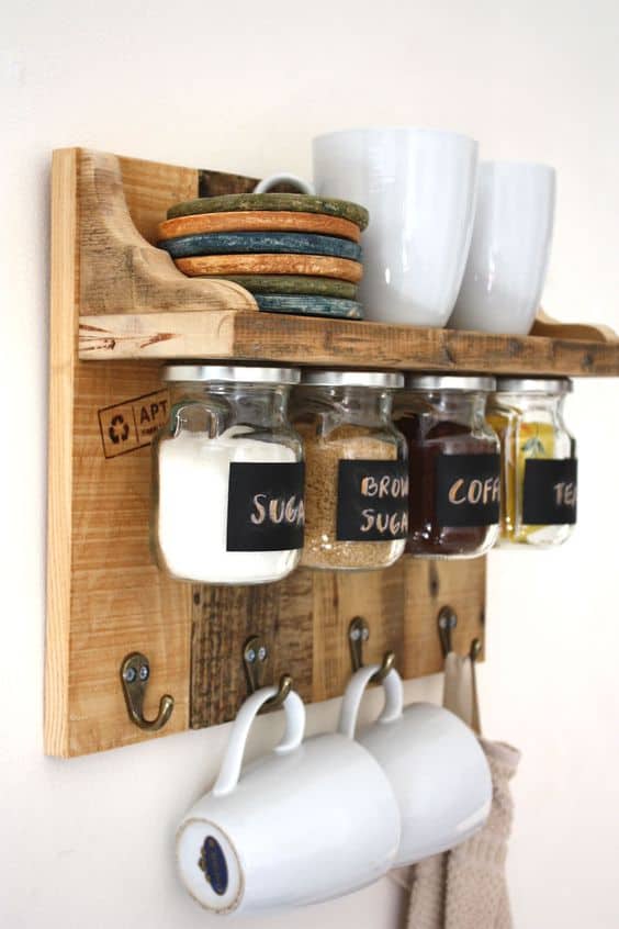 1. RECLAIMED WOOD COFFEE BAR