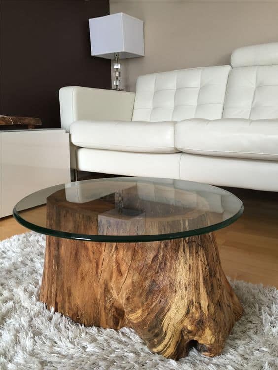 35. TREE STUMP COFFEE TABLE