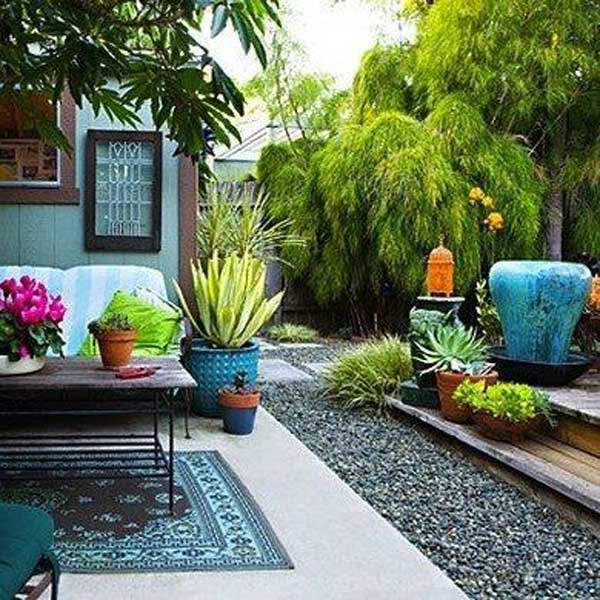34 Colorful Bohemian Garden Designs to Embrace 22