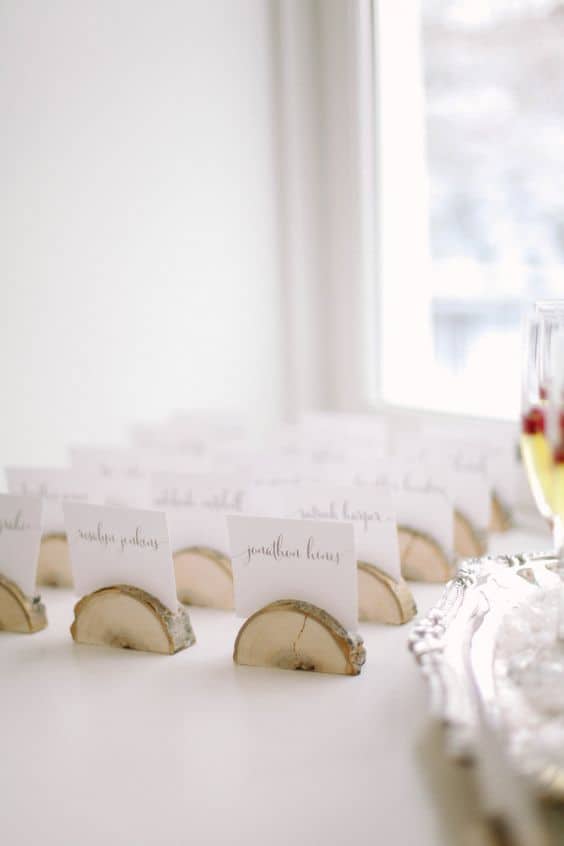 20. WOODEN WEDDING NAME HOLDERS