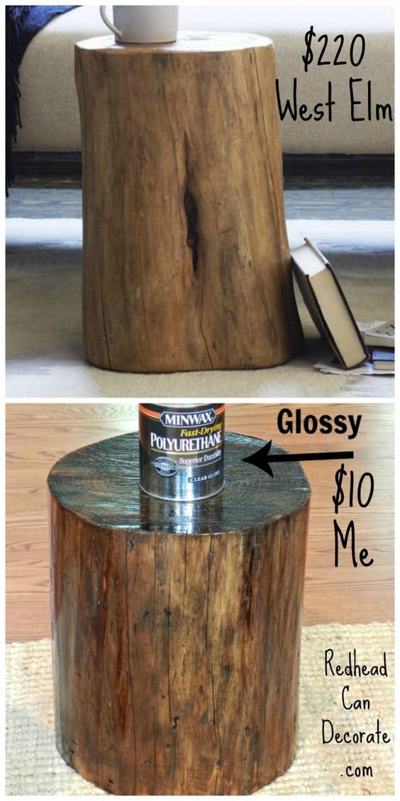 5. TREE LOG SIDE TABLE