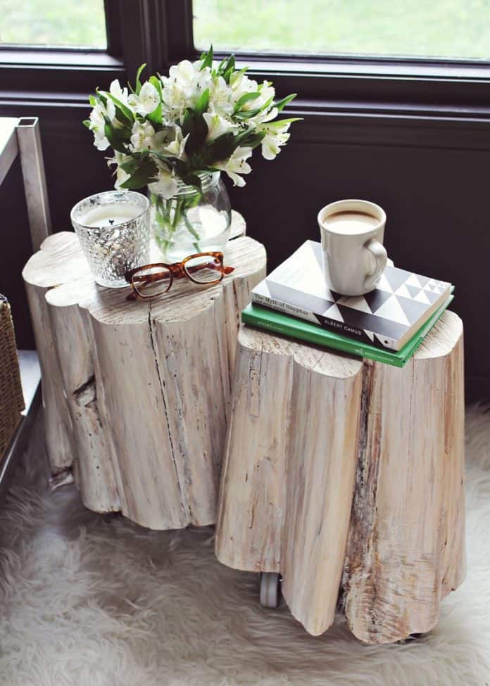 14. ORGANIC DIY SIDE-TABLE