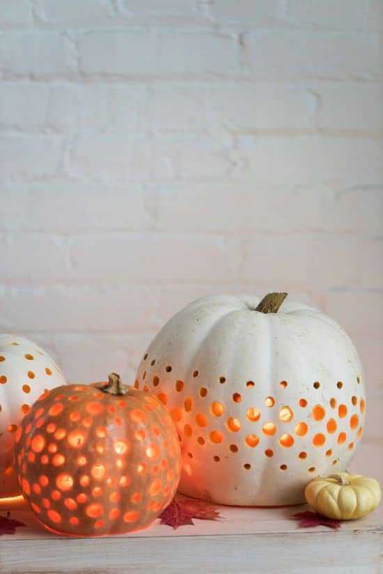 36. PIERCE PUMPKINS AND ILLUMINATE THEM FROM WITHIN