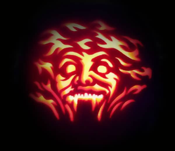 29. VAMPIRE PUMPKIN CARVING REACHING OUT