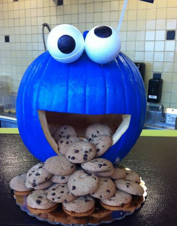 26 cookie monster pumpkin