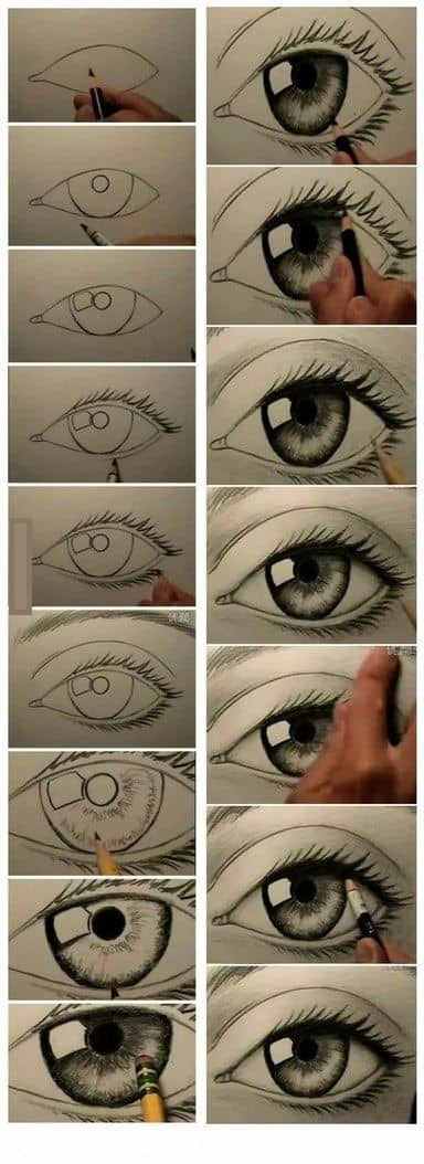 DRAWING AN EYE STEP BY STEP