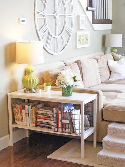 8. GORGEOUS WHITE DIY END TABLE