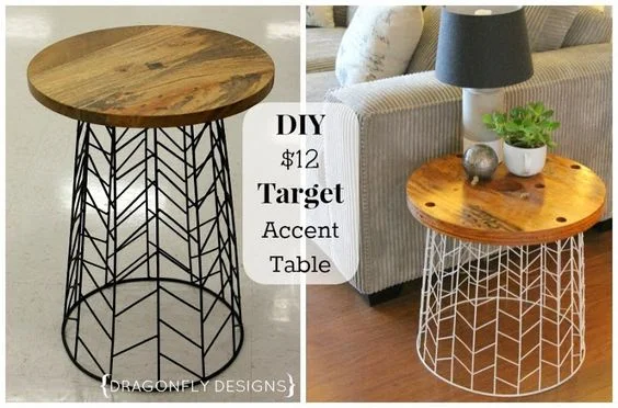 11. CREATING A DIY END TABLE WITH STORE-BOUGHT ITEMS