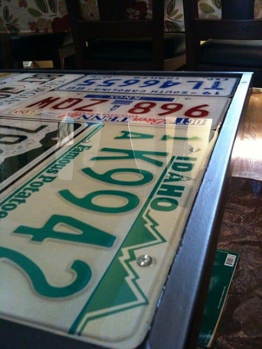 33. EXCLUSIVE BAR TOP DESIGN - THE LICENSE PLATE COLLECTION