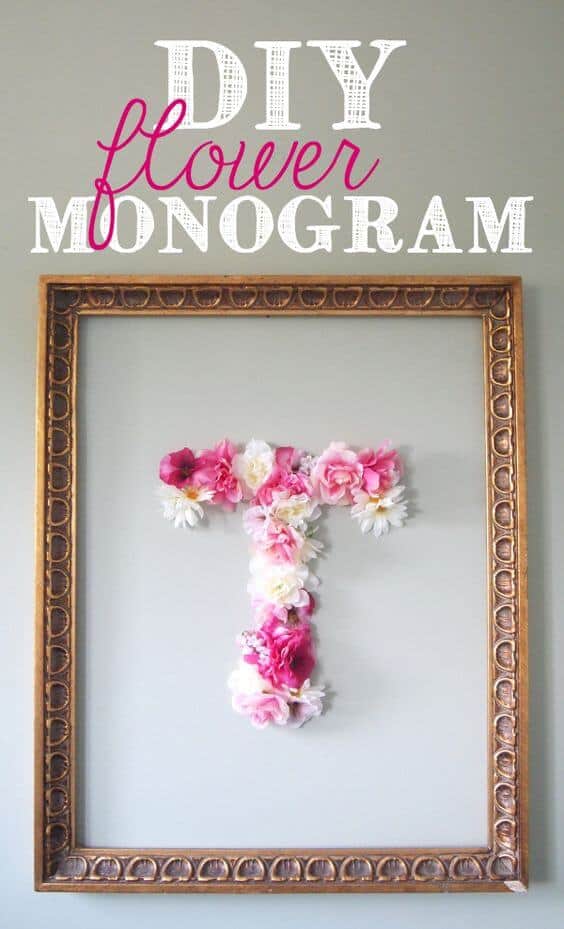 10. CRAFT A FLOWER MONOGRAM