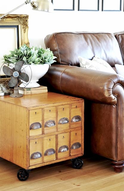 30. RECYCLING A LIBRARY CARD CABINET INTO A PRACTICAL END TABLE