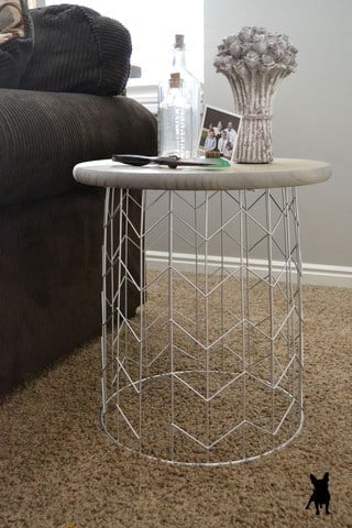 35. A CHICK PRESENCE - THE DIY WIRE BIN END TABLE