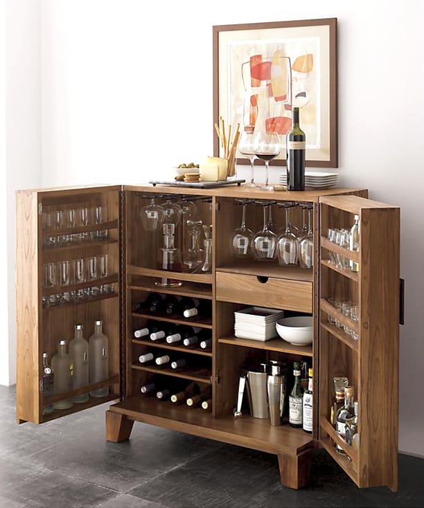 18. GORGEOUS MINI BAR CABINET FOR SMALL SPACES