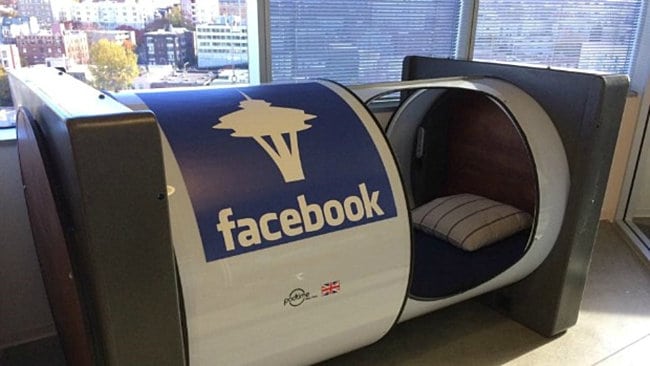 Nap pod in the Seattle offices of Facebook