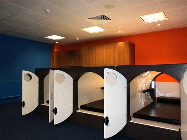 Napping pods in a London office