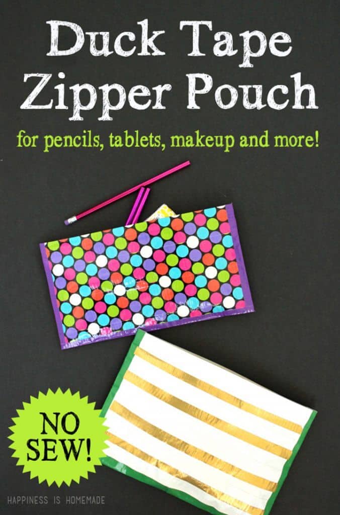 33. TAILOR A DUCK TAPE ZIPPER POUCH