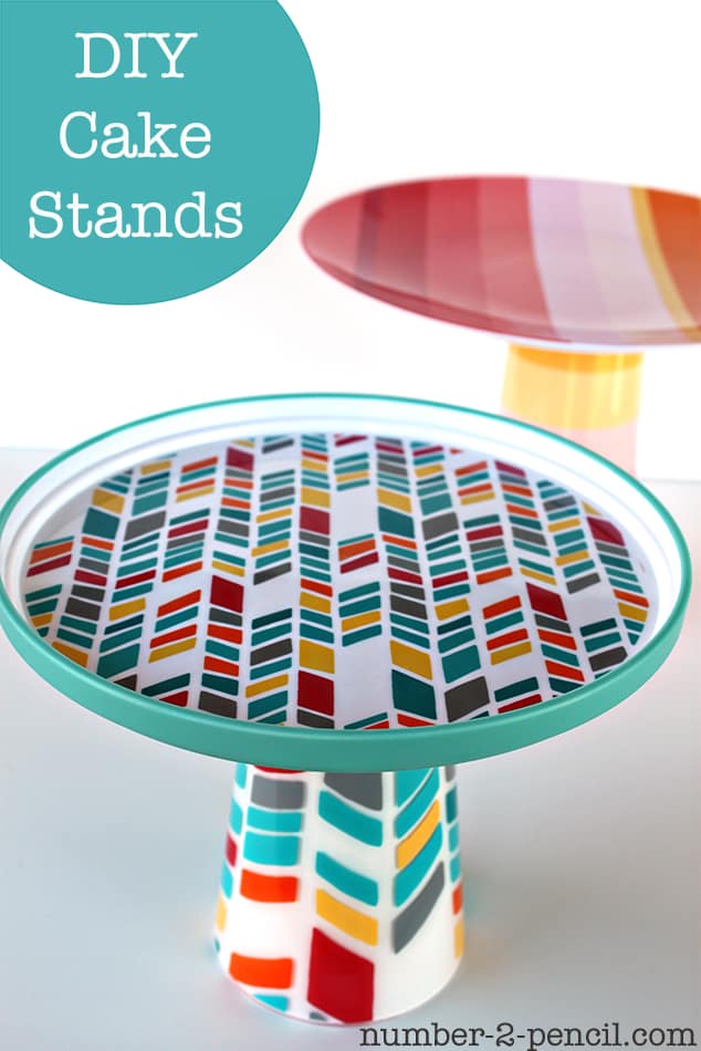 26. DIY CAKE STANDS IN FULL COLOR