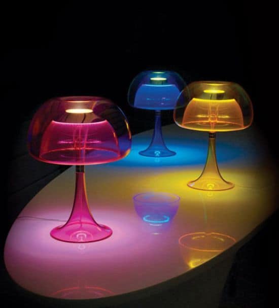 Spectacular jellyfish table lamps with transparent body