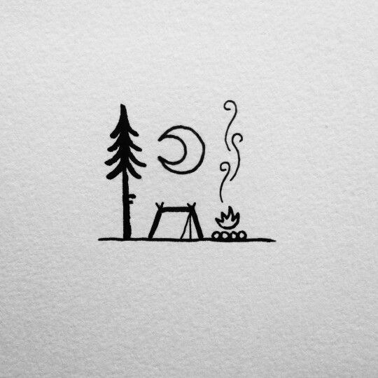 simple camping doodle