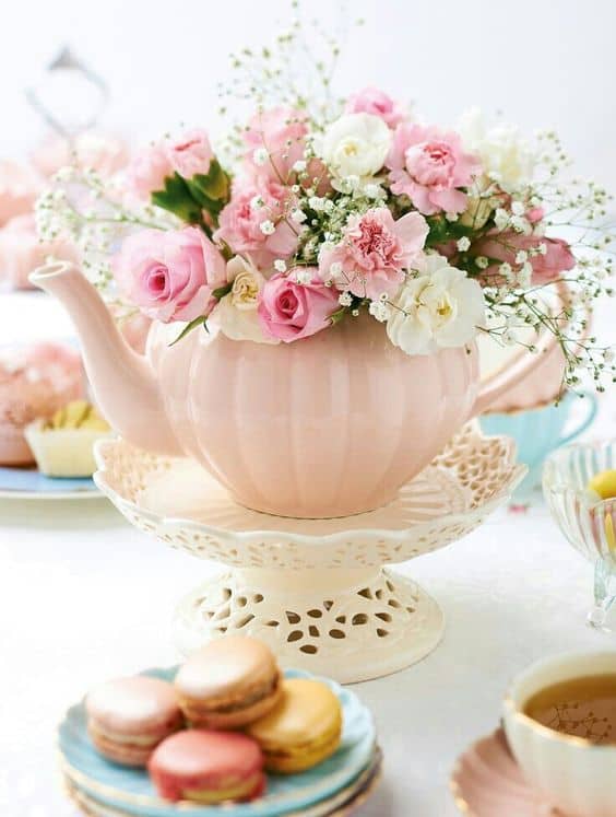 pastel Teapots and Cups tea party