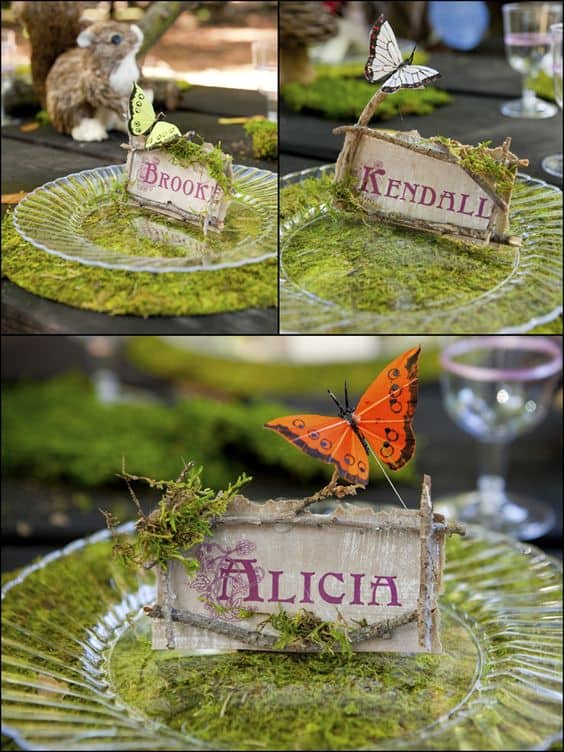 Name cards tea party decor