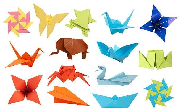Origami colorful decor